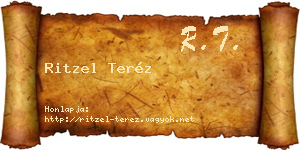 Ritzel Teréz névjegykártya
